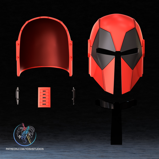 Photo-6.png Mando Deadpool Helmet 3D Printer STL File