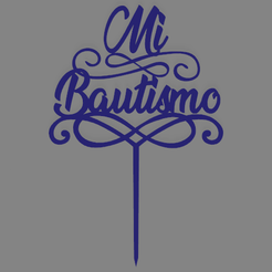 mi bau firulete 2.png Free STL file My baptism topper cake・3D print design to download