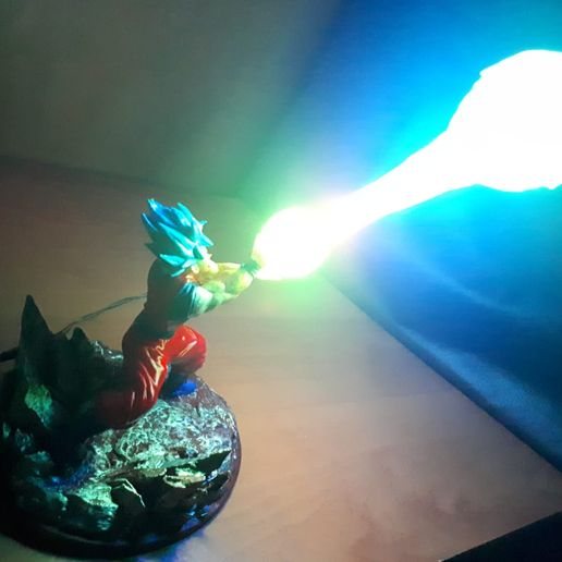 Led lamp Goku Kamehameha Lamp Dragon ball 3D model