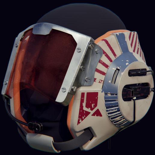 B-Wing Helmet from Star Wars - 3D model önizlemesi