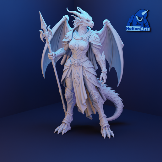 Dragão Fêmea Guerreira 3D model