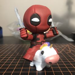 IMG_9352.jpg Free STL file Unicorn Deadpool - Marvel・3D printing design to download