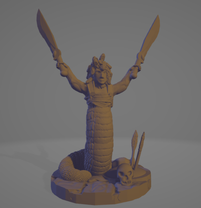 Medusa-Gladiatrix.png STL file Medusa Gladiatrix (No Supports Needed)・3D printable design to download, Ellie_Valkyrie
