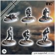 4.jpg Set of six German WW2 infantry troops (with MP40, Panzerfaust and K98k) (5) - Germany Eastern Western Front Normandy Stalingrad Berlin Bulge WWII