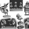 0.jpg DUCK TALES COLLECTION.14 CHARACTERS. STL 3d printable