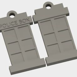 3b7bc16f9aaed41c68307736dc93f2a8_preview_featured.jpg Free STL file Police Box (Tardis) Keychain・3D printable model to download