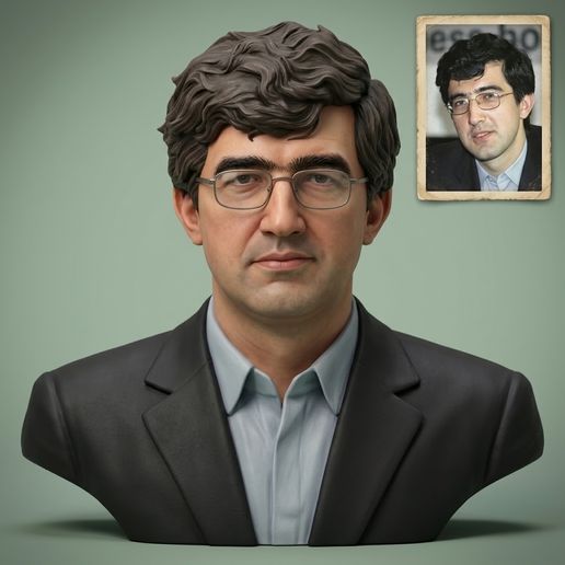 Vladimir Kramnik 3D Printable Bust