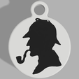 Sherlock-Silhouette-Keyring-v2.png Llavero Silueta Sherlock