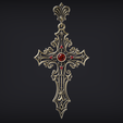 6.png Gothic cross Pendant 04