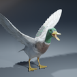 0000.png Photorealistic duck - posable/rigged [stl file included ]