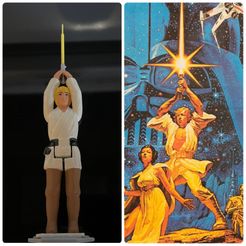 316603043_646012763985317_3277598749181189642_n.jpg STL file STAR WARS VINTAGE LUKE POSTER POSE ACTION FIGURE, CUSTOM KENNER, HASBRO, 3.75", 1/18・3D printer model to download