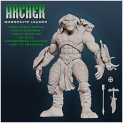 ARCHER-STL-PROMO-1_1.jpg Small Soldiers - Archer - Gorgonite leader - Replica statue