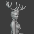wiccan4.png Mystic Elegance: Wiccan Goddess Sculpture with Deer Horns