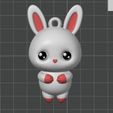 1000022308.jpg Cute Bunny Keychain - Kawaii Rabbit Pendant (Multicolor / AMS)