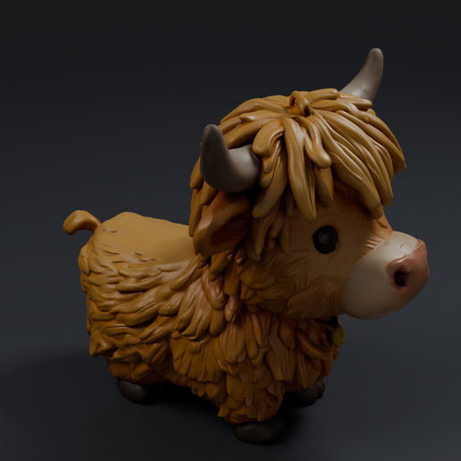 Highland Cow 1 3D printable STL miniature