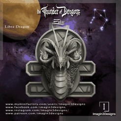 Libra-Dragon-Front.png 3D file Pre-Supported Libra Zodiac Dragon・3D printer design to download