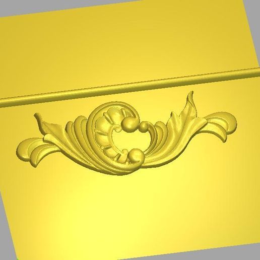 📜 Floral Scroll Center Ornament STL・ STL File for 3D printing and CNC ...