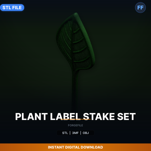 Plant Label Stake Set - 3D Printable STL File