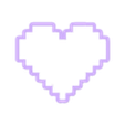 pixel heart4.stl Pixel Heart Cookie Cutter Classic Video game