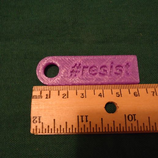 Hashtag Resist Key Fob 3D model