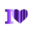 Text Flip - I Love You.stl Текст переворачивается - Я люблю тебя