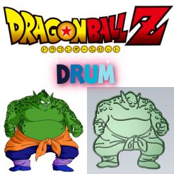WhatsApp-Image-2021-09-05-at-7.07.08-PM.jpeg STL file Amazing Dragon Ball Character drum Cookie Cutter Stamp Cake Decoration・3D printing template to download