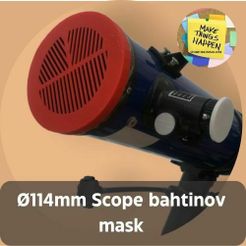 Ø114mm-Scope-bahtinov-mask.jpg Free OBJ file Ø114mm Bahtinov mask (designed for Arena telescope 900mm focal length)・3D print design to download