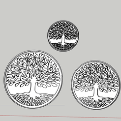 Albero-della-vita.png STL file Tree of Life stamp embossed cake design decoration party woman man boy girl born baptism・3D printing model to download