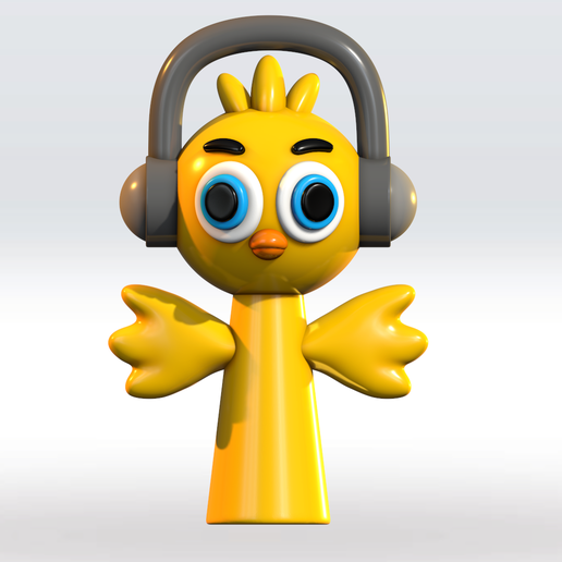 Pulcino Pio Sprunki OC STL file 3D Model 3mf Multicolor Fanart