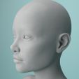 head2.jpg 3D HEAD FACE FEMALE CHARACTER FEMALE TEENAGER PORTRAIT DOLL BJD LOW-POLY 3D MODEL