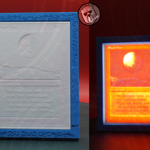 Blood Moon | MtG - Litophane 3D File for 3D printingCults