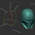 wireframe.jpg Custom 3d printable helmet inspired by Paz Helmet