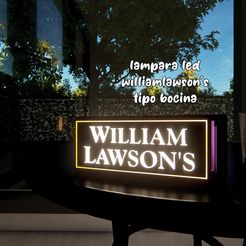 1111.jpg Archivo STL bar lamp,lampara para bar "william lawson's"・Diseño de impresión en 3D para descargar