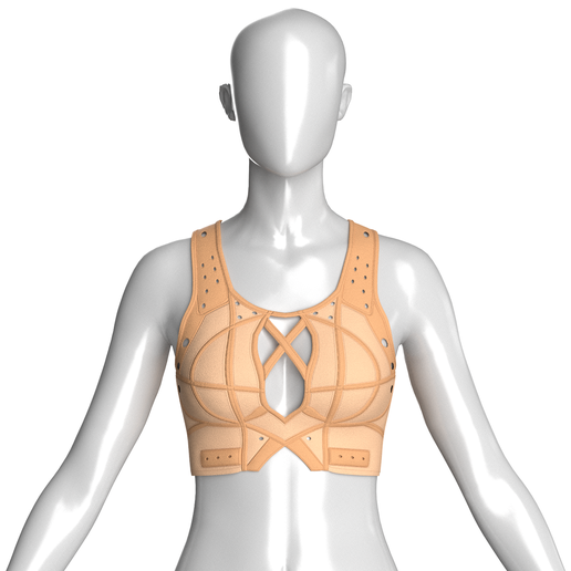 Girls Crop Top With Front Keyhole Straps | Marvelous / Clo3d / obj / fbx