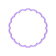 scalloped circle sil 3in.STL Scalloped Circle Silhouette Cookie Cutters Multiple Sizes