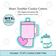 Etsy-Listing-Template-STL.png Heart Tumbler Cookie Cutters | Standard & Imprint Cutters Included | STL Files