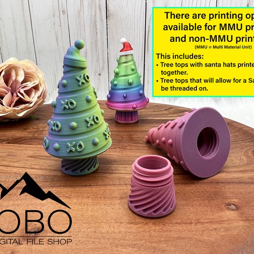 Christmas Tree Stasher Ornament Digital STL File for 3D Printing, Christmas Tree Stasher Stocking Stuffer STL File, Holiday Chapstick Holder