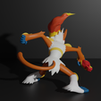 Infernape3.png Infernape pokemon 3D print model
