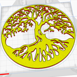 0.png STL-Datei Tree of Life in a circle kostenlos・Modell zum 3D-Drucken zum herunterladen