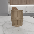 HighQuality1.png 3D Barrel Decor with 3D Stl Files and Gift for Women & Home Decor, 3D Printing, Wine Barrel, 3D Printed Decor, Barrel, 3D Art, Small Barrel