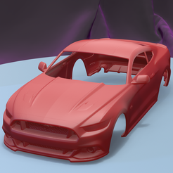 a001.png STL file MUSTANG GT 2015 (1/24) printable car body・3D printable model to download