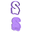 two v1.stl Number 2 Two Cookie Cutter and Debosser