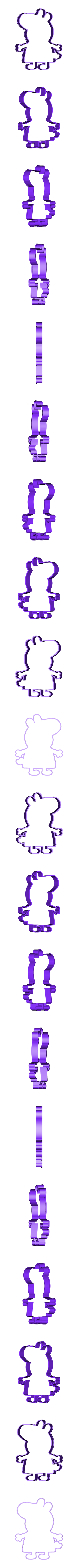BORDEPEPPA.stl peppa pig cookie cutter