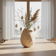 2.png Poly Egg Vase STL – Low Poly Geometric Flower Vase | Modern Easter Decor | Minimalist Home Accent