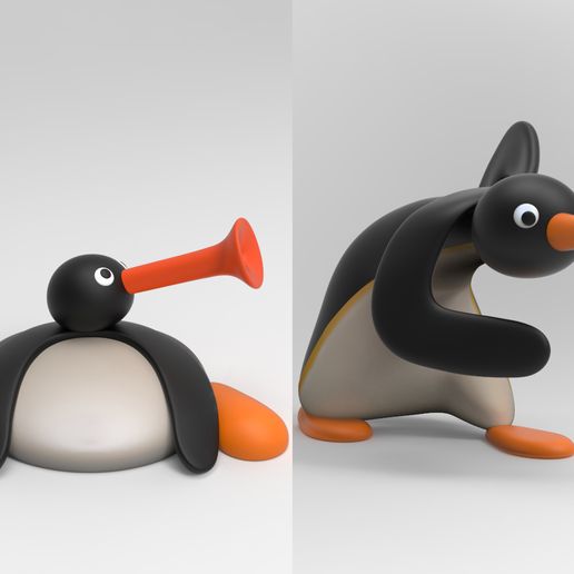 🐧 PINGU x2・ STL File for ・Cults