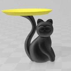 Gatinho1.jpg Файл STL Gatinho Porta Joia / Держатель для украшений в виде котенка・Шаблон для 3D-печати для загрузки