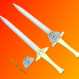 Azreals-Blade-promo-1.png Azrael's Blade | Lucifer Flaming Sword | Unique x3 Part Design | Wall Mount or Plinth Available | By Collins Creations 3D