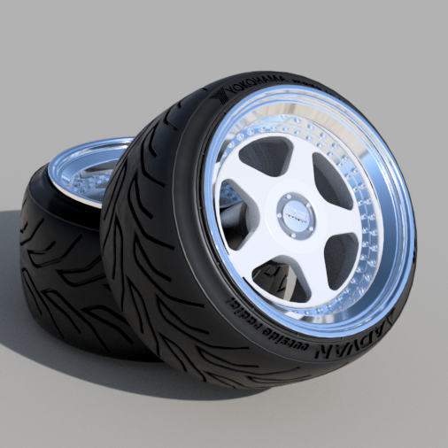 OZ_Futura_R18_v4-v4.png STL file OZ Futura 18inch wheels 3d model with Advan tires for diecast and scale models・3D printer model to download, Dirty_customs