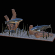 sumec-podstavec-standard-quality-1.png two catfish scenery in underwather for 3d print detailed texture