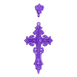 Cross_002.stl Gothic cross Pendant 04